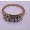 Image 1 : One Lady's Five Diamond Ring 14K YG, Weighs 2.2g 