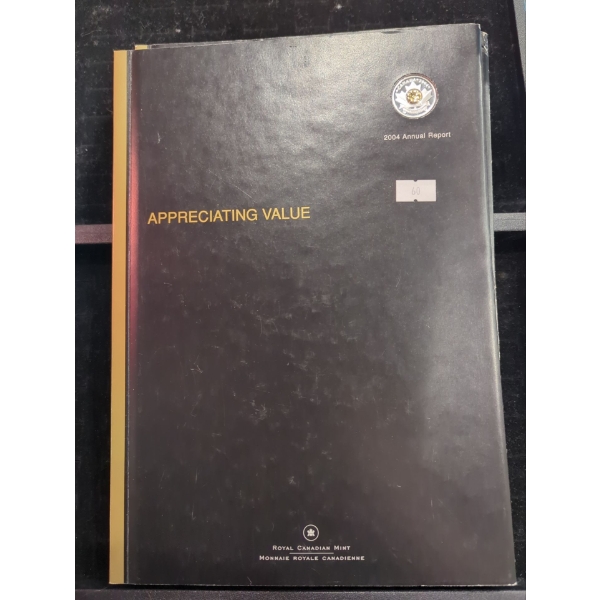 RCM Appreciating Value 2004 Annual Report with 25c Gold-Plated Poppy 92.5% Silver