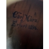 Image 3 : Beautiful hand crafted bowl-back mandolin Made by Carl Marz ErFurt 1894 . Has 1 small crack . 