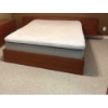 Image 2 : Gorgeous Queen Teak Floor Bed Frame with Side Tables and Like- New Mattress