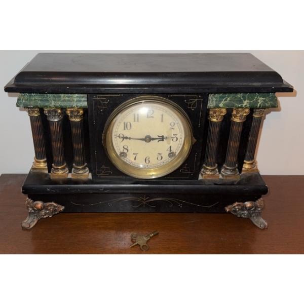 Sessions Mantel Clock with Key and Columns