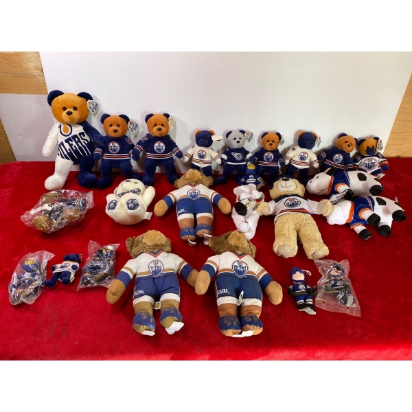 Oilers Stuffed Bear Collection and Cows
