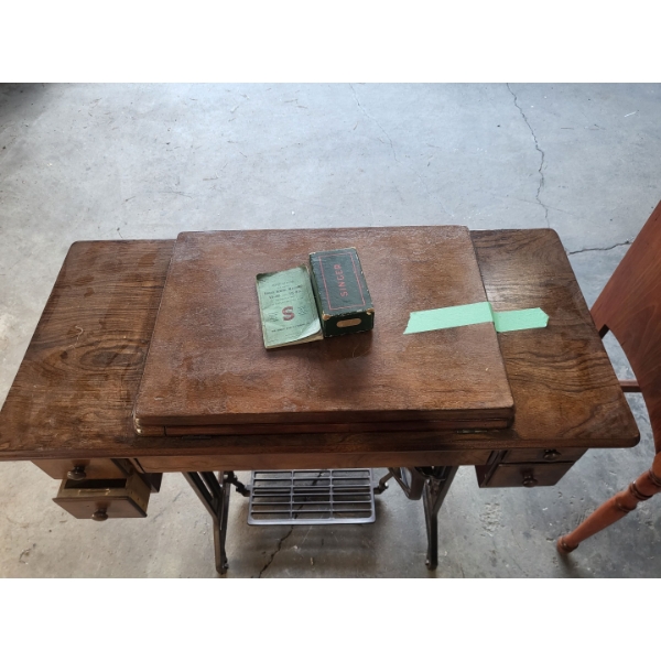 Singer Sewing Machine and Table