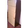 Image 4 : Five-Drawer Vertical Metal Filing Cabinet in Beige and Brown Finish