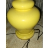 Image 5 : Pair of Vintage Yellow Ceramic Lamps 8" Diameter Base, 26.5 T to Top of Finial 
