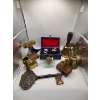 Image 1 : llection of brass bells, and other collectables along with set of medicine balls