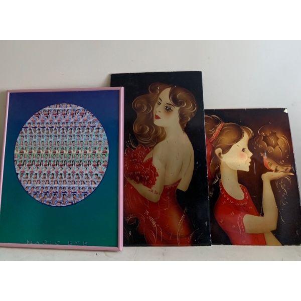 3 Art Prints - Magic Eye w/ Metallic Melancholy 