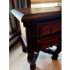 Image 6 : Large Solid Antique Wooden Desk and Chair, Slight Damage w/ Middle Drawer - 71W, 23D, 31T