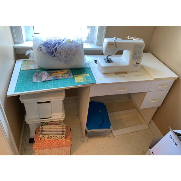 Kenmore Sewing Table w/ Supplies (56W, 20D, 30T)