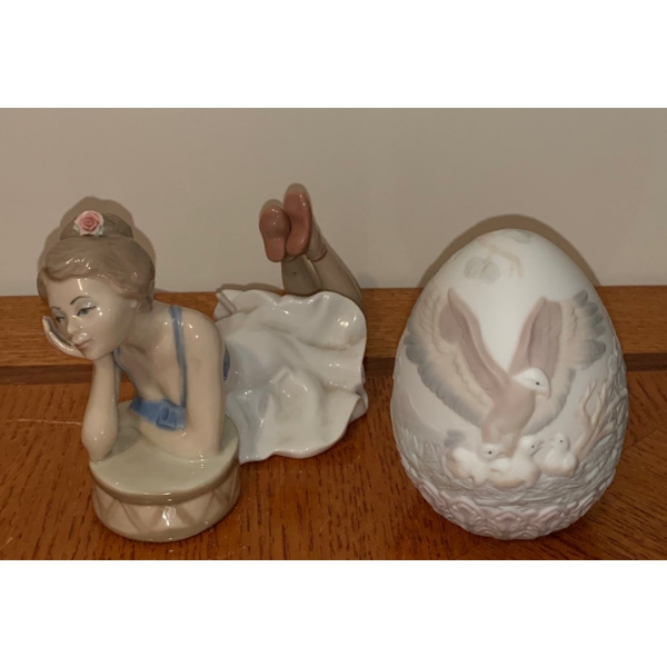 Lladro 1997 Limited Edition Collectors Egg 4.5T w/ Casades Spain Ballerina 