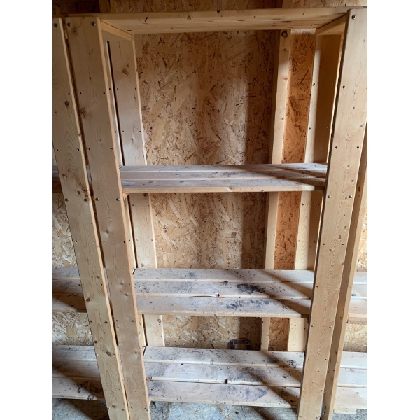 Wood Utility Shelf, 64"T, 33"L, 11"W