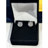 Image 2 : 4ct Round Moissanite Set in Sterling Silver Earrings