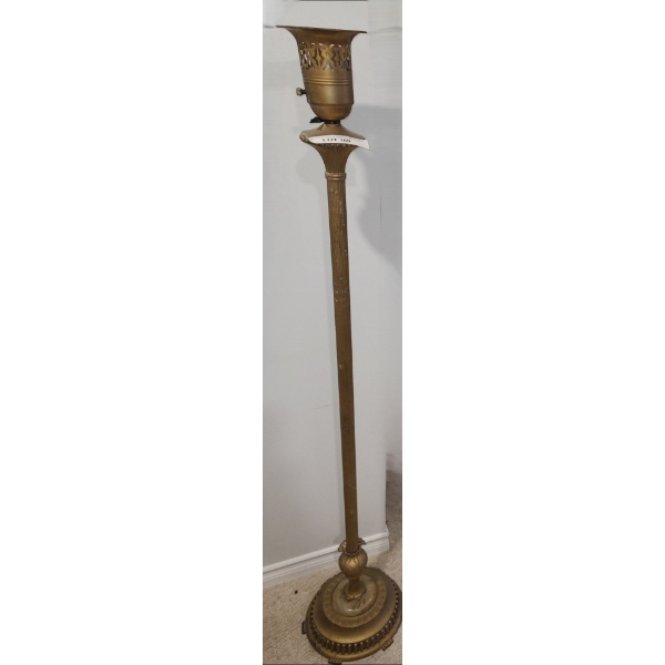 Metal Gold Finish Floor Lamp 59 h
