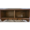 Image 2 : Wooden Wall Shelf w/ Cubbies and Hooks 47 W, 9 D, 10.5 T 