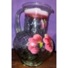 Image 6 :  Floral Glass Pitcher, Vaseline Glass + Campbell's Children Soup Bowls
