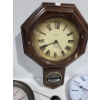 Image 2 : Bulova Wall Clock in Wooden Case 13.5 X 21, Other Clocks 14" Diameter Each