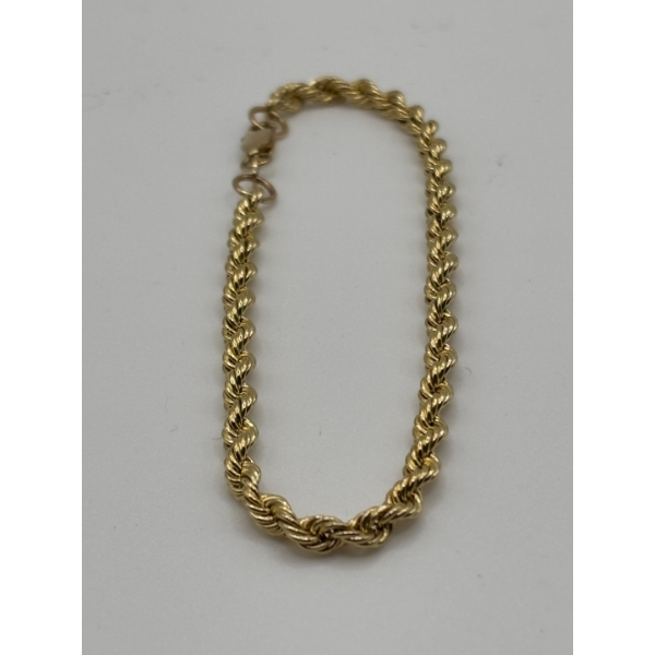10k Gold Bracelet rope chain style tested 2.84g