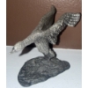 Image 4 : Baccarat Crystal Falcon 10'Tall w/ Kaiser Bisque Rectangular Vase & Pewter Eagle In Flight 