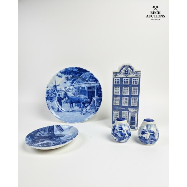  Collection Of Vintage Dutch Delft Pottery , 