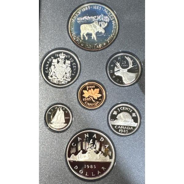 1985 Canadian Silver & Nickel Dollar Proof Set