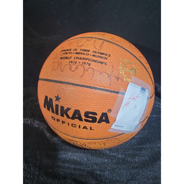 Signed Harlem Globetrotters Mikasa Basketball 
