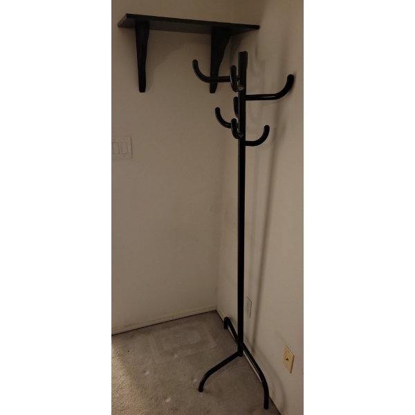 Coat Tree 68T w/ Wood Shelf 