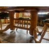Image 4 : Beautiful Oak Dining Set with 2 Leaf extensions and seat 10 Chairs 