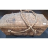 Image 1 : Hand Crafted Basket w/ Lid and Handles 17 W, 8 D, 8 T 