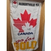 Image 3 : Canada Albertville '92 Go For Gold' Banner with Autographs, 32" x 56"