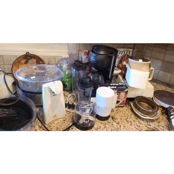 Steamer, Krups Coffee Maker, Can Opener, Food Processor, Crepe Maker, Corn Popper (No Lid) and More!