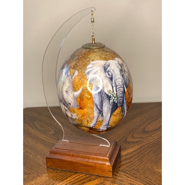 Painted Ostrich Egg From Africa