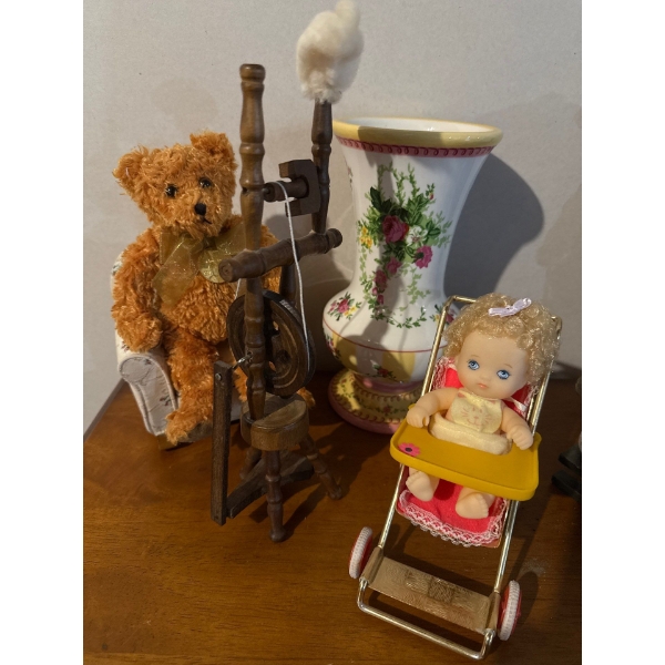 Playroom Essentials - Plush Teddy Assorted Doll Accessories Decorative Vase & More 