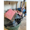 Image 1 : Bucket With Carpenter Tool Belts Pouches Umbrellas Lights & a Tarp 