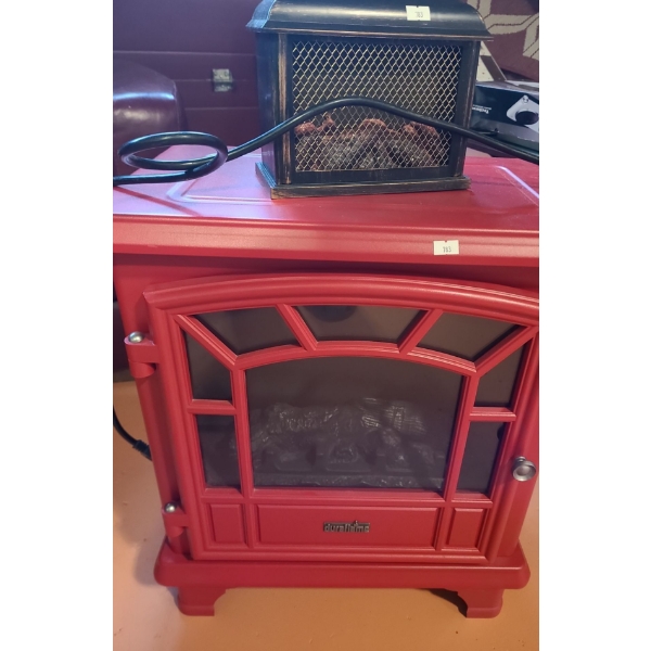 Duraflame Red Electric Fireplace DFS-550 24 T, 20 L, 12 W also Includes Battery Faux Mini Fireplace