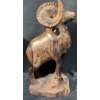 Image 8 : Carved Wood Ram Statue, Vintage Lithographed Toy Tank, and Decorative Storage Treasure Chest