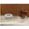 Image 1 : Set of Pyrex Casserole Dishes, large Pyrex Measuring Cup, Vintage Cannister