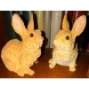Image 3 : German Book Collection w/ Assorted Shelf Decor - Hand Carved Book Ends Bunny Figurines Candles & Mor