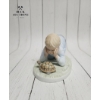 Image 7 : Two Large Plush Bears Are Wearing Matching Plaid Outfits , 
1983 Frances Hook Ceramic Figurine “He L