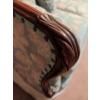 Image 3 : Louis XV Style Antique Chesterfeild & Arm Chair - Well Loved 69x29x32