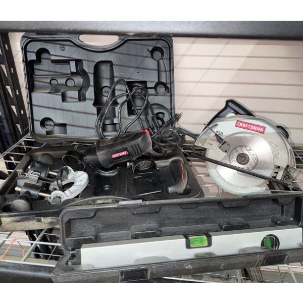 Craftsman 7-1/4 inch Circular Saw & Rotary Trim-Cutter(Cutting Tool) & Level