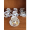Image 1 : 7 English Bone China Cups and Saucers by Various Makers