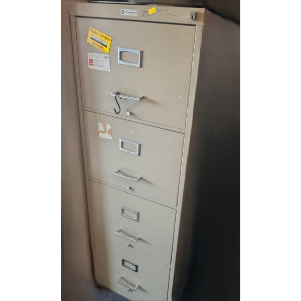 Commodore Metal Vertical File Cabinet 18 W, 24 D, 52 T, Key NOT Included 