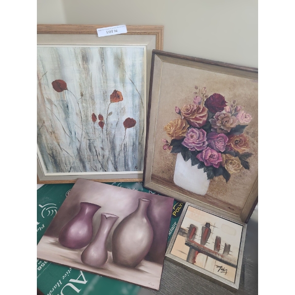 Selection of Wall Art, Poppies 25 w 29 h
