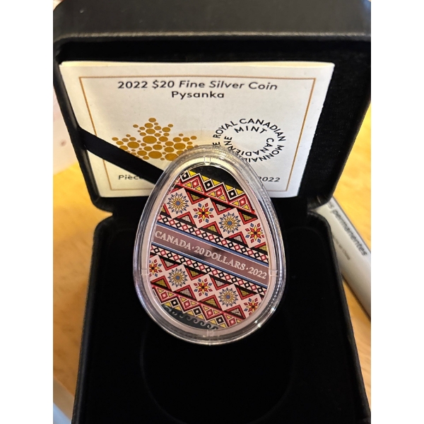 Pysanka - Fine Silver Coloured Coin