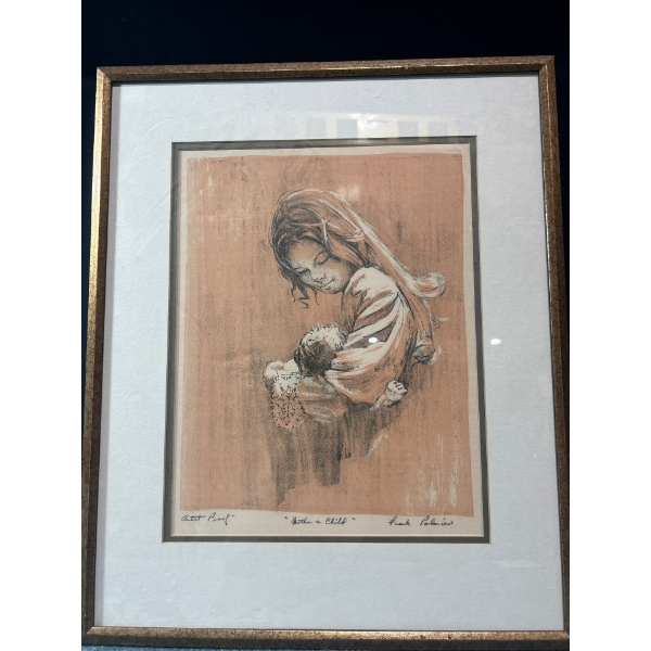 Mother Holding Child Painting (14" X 12")