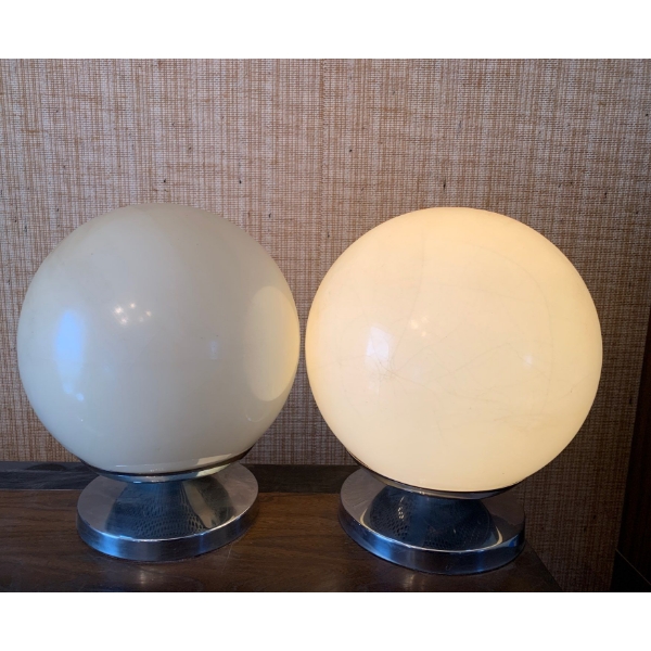 Pair of Dome Lights 17T Mid Century Modern