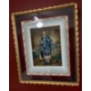 Image 1 : Thomas Gainsborough Meticulously Stitched Needlepoint Boy Blue w/ Gold Beveled Frame 18x23