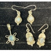 Image 1 : Collection of Blue & White Stone Earrings and Pendants