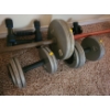 Image 2 : Weightlifting Bar, Dumbell Bars and Weights as Shown (Silver Weights)