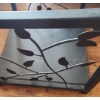 Image 3 : Black Metal Fireplace Tools, Includes Leaf Design Log Holder